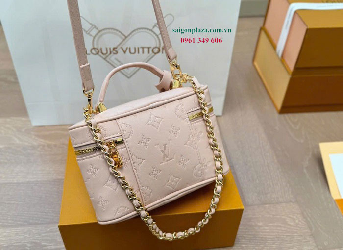 Túi nữ hàng hiệu Louis VuittonVanity Chain Pouch M11298 Túi LV hộp vuông túi hộp túi dáng đứng dạng hộp có quai đeo cầm tay Louis Vuitton Vanity Chain Pouch M11298