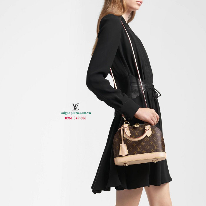 Shop tiệm của hàng túi da nữ uy tín tphcm sài gòn Louis Vuitton Alma BB Monogram M53152
