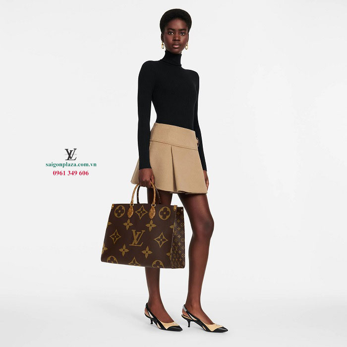 Louis Vuitton Onthego GM M45320 Túi xách nữ LV đẹp thời trang hàng hiệu đựng máy tính tài liệu đồ du lịch