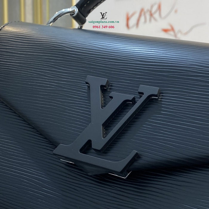 Túi da đẹp ở túi hàng hiệu nổi tiếng LV Louis Vuitton Pochette Grenelle Màu đen