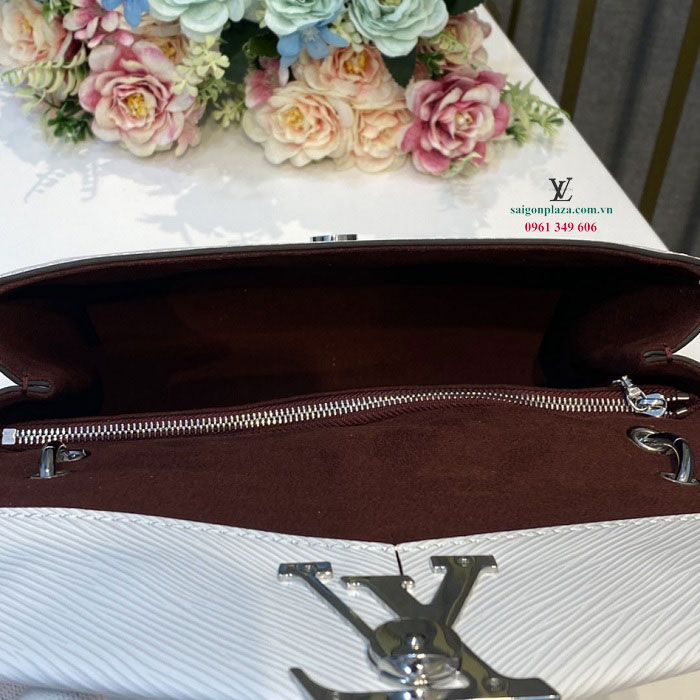 Túi nữ hàng hiệu cao cấp size cớ vừa to nhỏ LV Louis Vuitton Pochette Grenelle white Màu Trắng