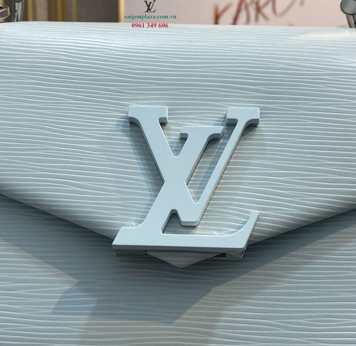 Túi cao cấp tặng sinh nhật người yêu LV Louis Vuitton Pochette Grenelle xanh da trời