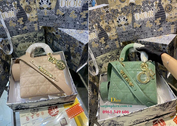 Túi xách Dior da bóng hàng hiệu Lady Dior My ABCDior Bag
