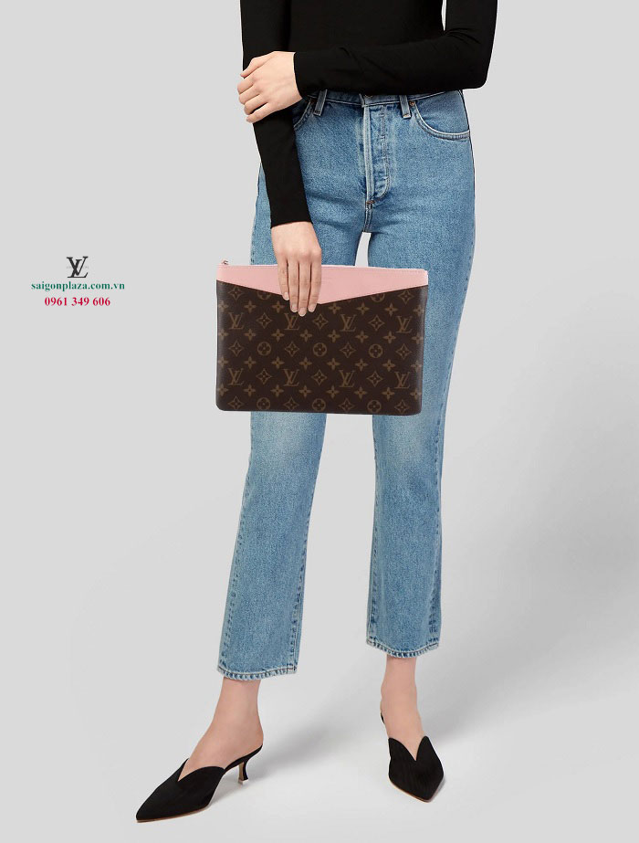 Túi da bò cao cấp túi cầm tay nữ chính hãng LV Louis Vuitton Daily Pouch M62048