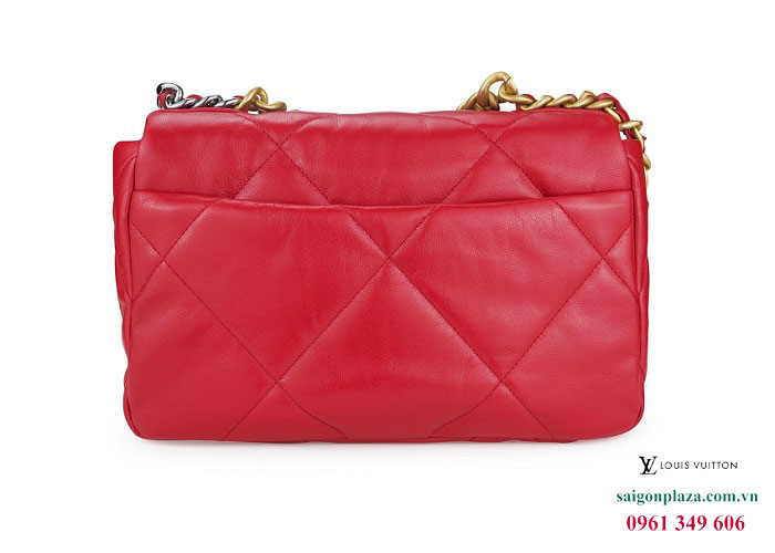Túi màu đỏ nữ túi nhập khẩu hiệu Chanel 19 Maxi Flap Bag