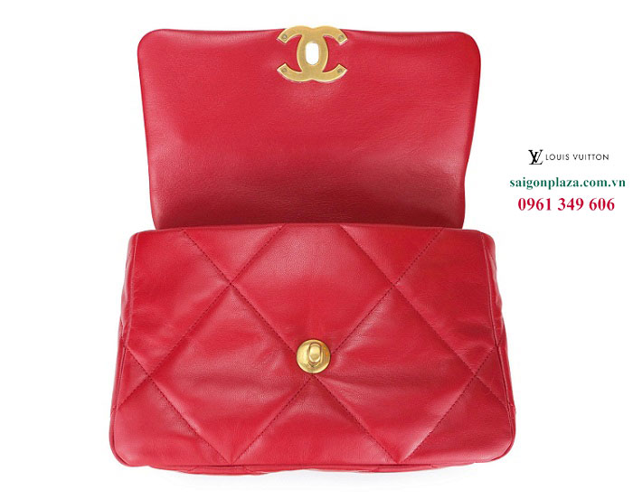Túi nữ thời trang màu đỏ túi hãng Chanel 19 Maxi Flap Bag