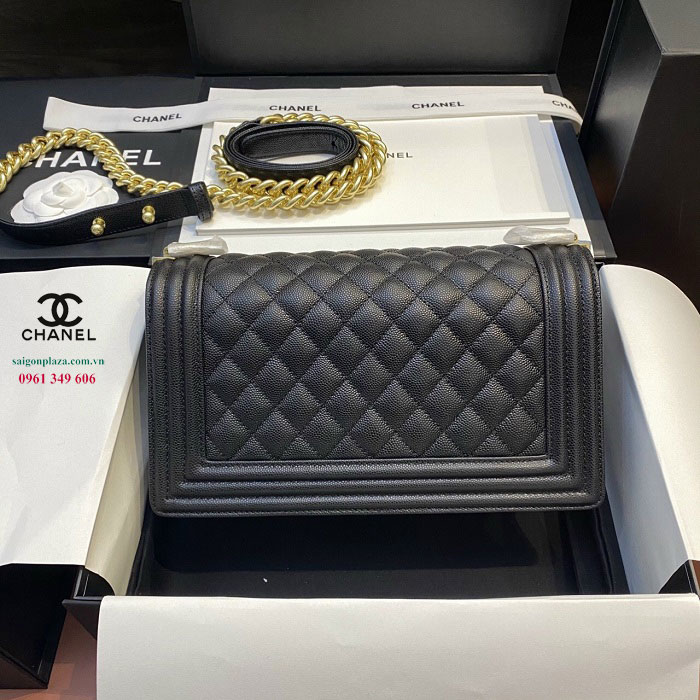 Túi hàng hiệu Chanel Caviar Túi xách Chanel nữ da thật màu đen