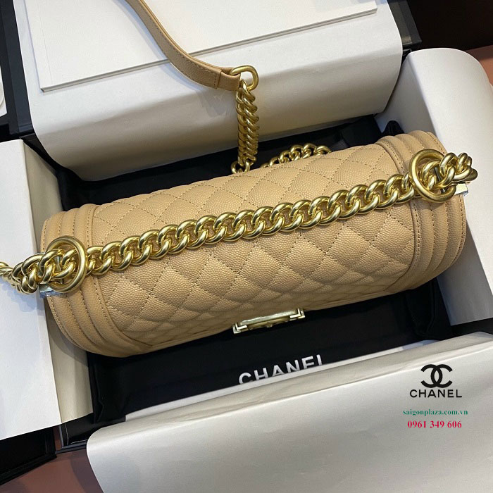 Túi xách công sở nữ loại lớn Chanel Boy vàng giá rẻ