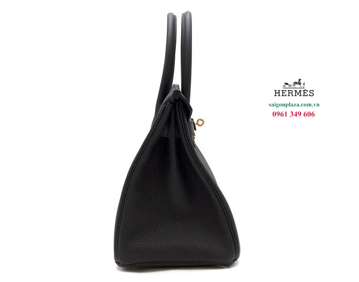 Túi hàng hiệu nữ Like Auth 1:1 Hermes Birkin Togo Black màu đen