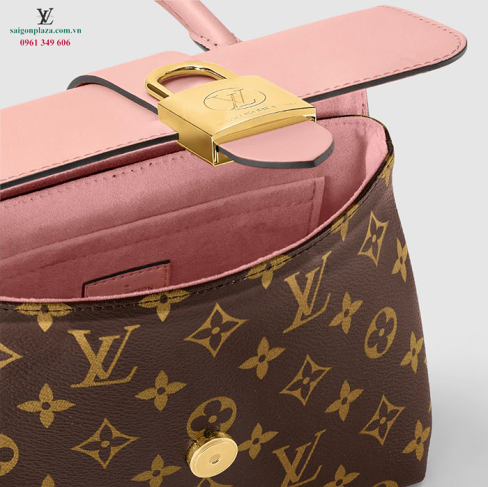 Túi LV Louis Vuitton Locky BB Monogram M44080 màu hồng nâu chuẩn auth