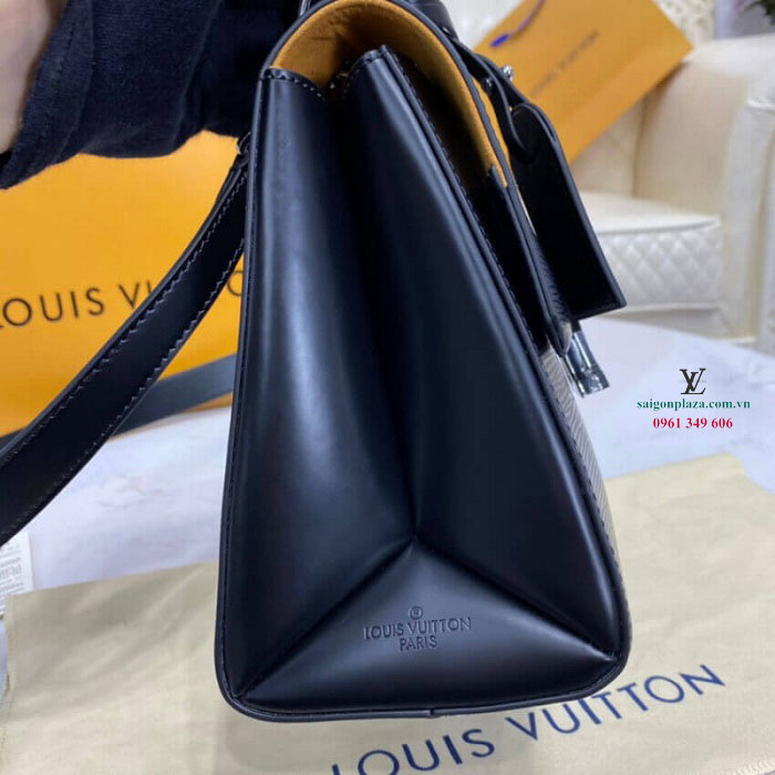 Túi da nữ xịn chuẩn authentic like auth 1:1 LV Louis Vuitton Grenelle PM màu đen