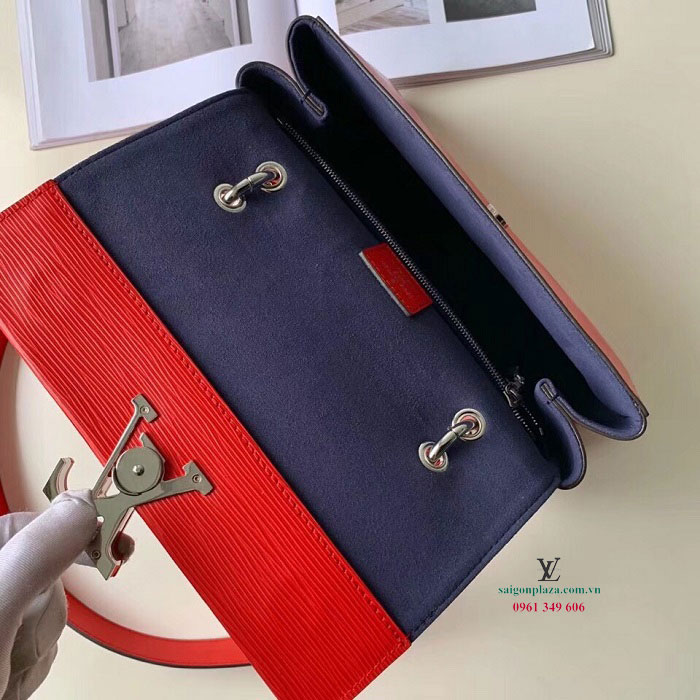 Túi da thật cao cấp cỡ size to size vừa size nhỏ màu đỏ LV Louis Vuitton Grenelle PM