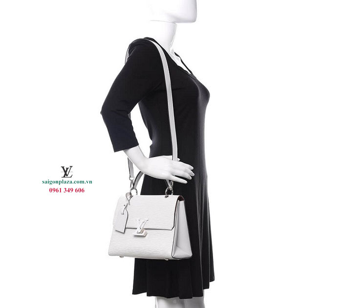 Túi nữ hàng hiệu màu trắng LV Louis Vuitton Grenelle PM da bò
