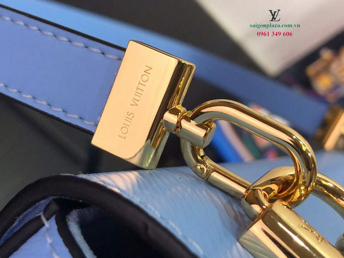 Shop túi LV Louis Vuitton hàng xách tay Twist MM Epi Bleu Nuage M59627