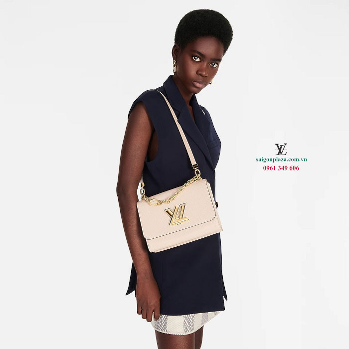 Trung tâm thời trang túi xách hà nội tphcm sài gòn LV Louis Vuitton Twist MM Epi màu trắng
