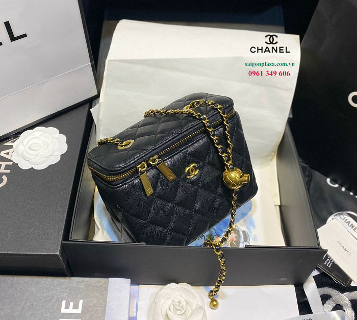 Shop túi xách nữ ở TPHCM Chanel Mini Vanity Chain túi hộp vuông chanel
