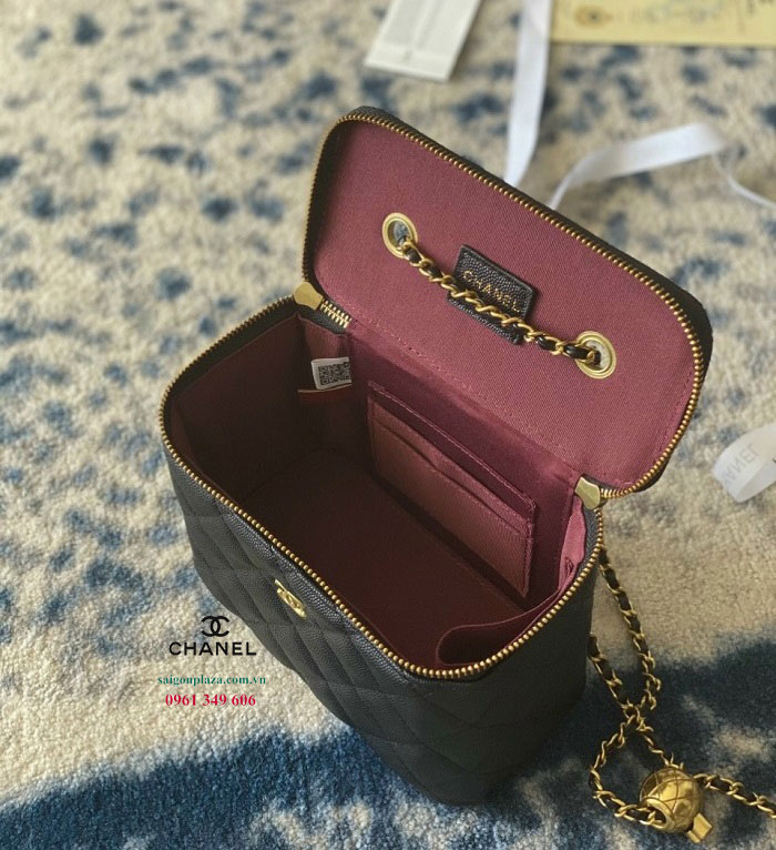 Túi da Chanel nữ công sở Chanel Mini Vanity Chain 21C túi cốp nữ vuông