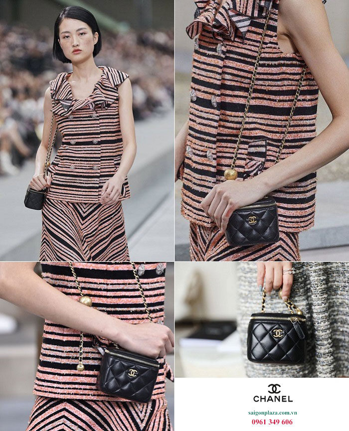 Túi xách Chanel đeo chéo đeo vai cầm tay nữ Chanel Mini Vanity Chain 21C