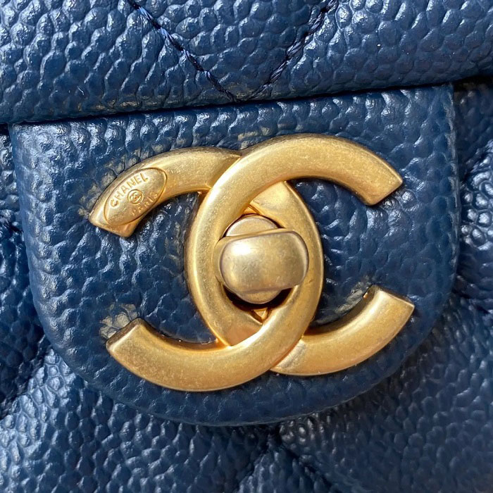 Túi chanel khóa vàng da thật chất lượng cao giá rẻ Chanel Grained Calfskin AS2528