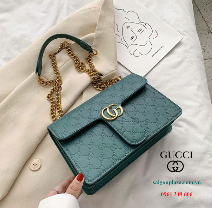 Túi nữ Gucci 6005 chính hãng Hà Nội màu xanh