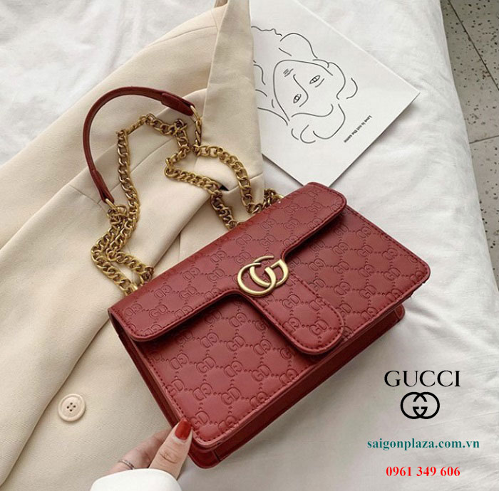 Túi Gucci chính hãng nữ TPHCM Gucci 6005 màu đỏ