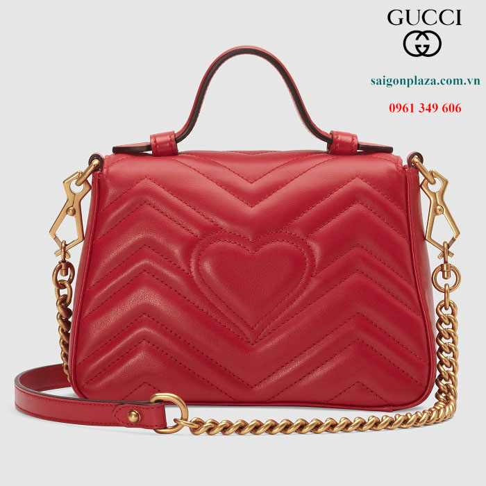 túi xách trái tim Gucci GG Marmont Mini Top Handle Bag