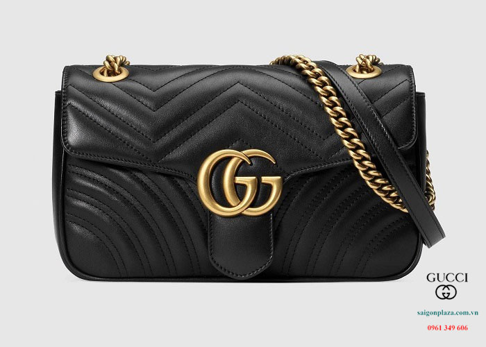 Túi nữ da bò xịn Gucci Marmont Matelasse Shoulder Bag