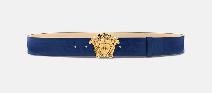 Dây lưng nam da bò thật Versace La Medusa Greca Belt DCU4140 1A05029 1UF8V