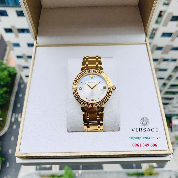 Đồng hồ vàng nữ chính hãng Versace V16070017 dây thép