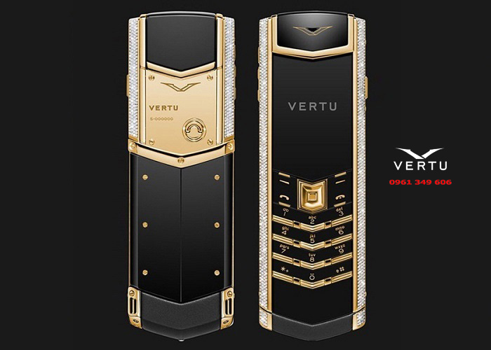 Vertu Signature S Yellow Gold Full Pave Baguette Diamonds VT 107