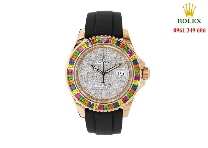 Đồng hồ nam cao cấp Rolex Yacht-Master 116695 mặt khảm kim cương