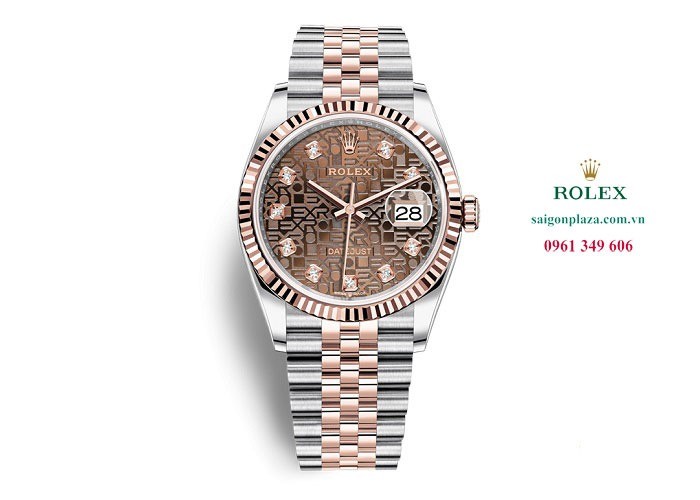 Đồng hồ nam cao cấp Rolex Datejust 126231-0025 mặt vi tính chocolate
