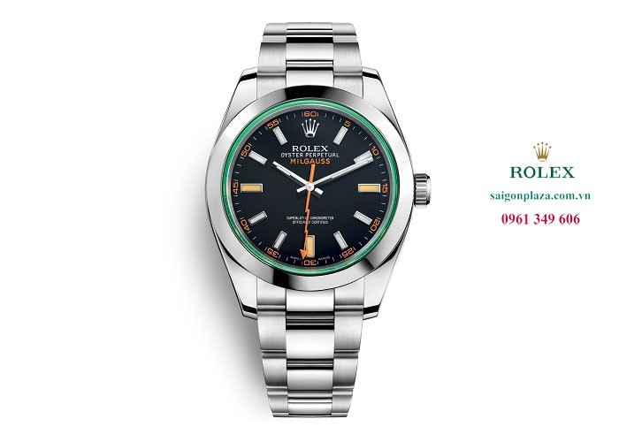 Đồng hồ nam cao cấp Rolex Milgauss 116400GV-0001 Mặt Số Đen