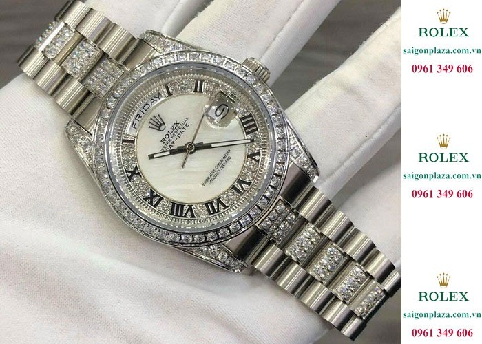 Đồng hồ nam hàng hiệu cao cấp Rolex Day-Date Bracelet 118348