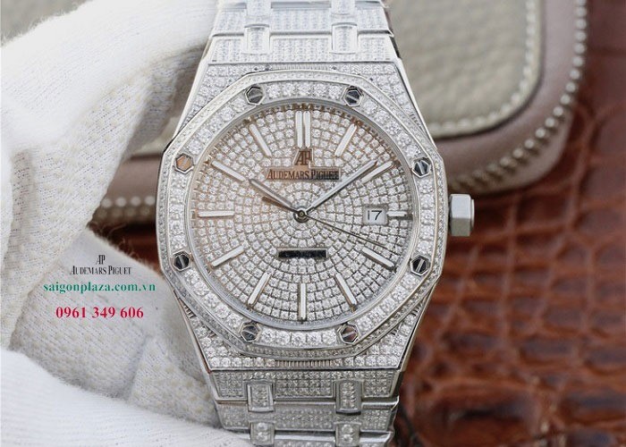 Đồng hồ nam cao cấp Audemars Piguet Royal Oak 15400.OR.01 White Diamonds